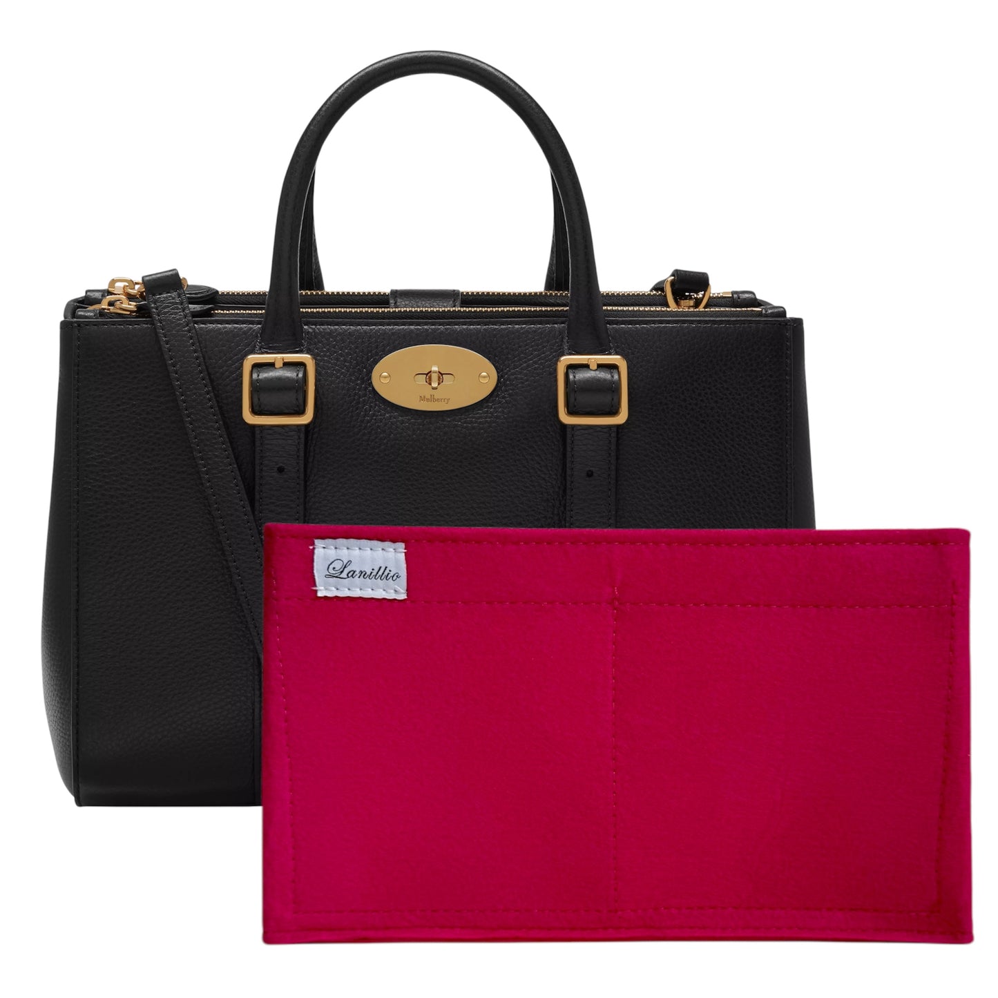 Mulberry Small Double Zipped Tote Handbag Liner